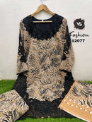 Vs Fashion Dno 12077 Fox Georgette Embroidered Work Pret Kurti