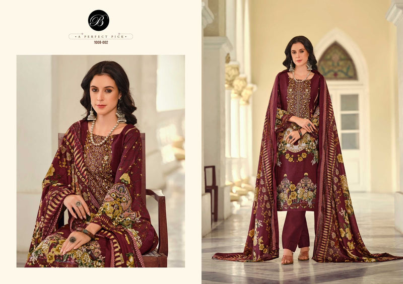 Belliza Designer Studio Naira Vol 84 Pure Cotton Digital Printed Embroidery Suit