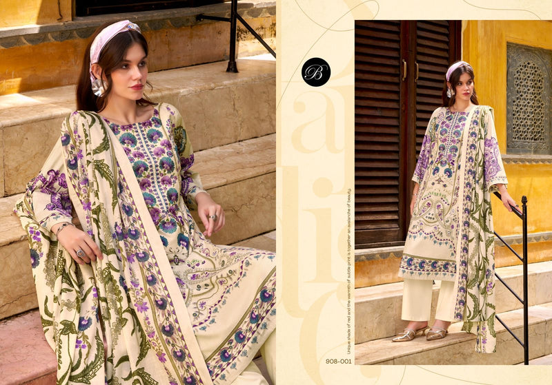 Belliza Naira Vol 121 Elegant Digital Print & Embroidered Cotton Suits