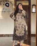 Vs Fashion Dno 12077 Fox Georgette Embroidered Work Pret Kurti