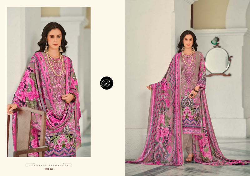 Belliza Designer Studio Naira Vol 84 Pure Cotton Digital Printed Embroidery Suit