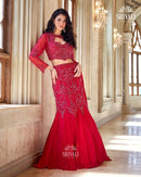 Shivali Handcrafted Red Embroidered Lehenga Set