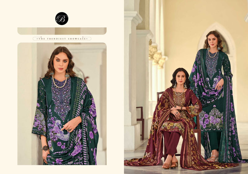 Belliza Designer Studio Naira Vol 84 Pure Cotton Digital Printed Embroidery Suit