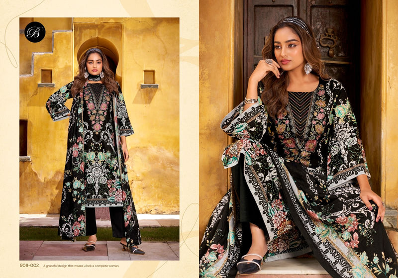 Belliza Naira Vol 121 Elegant Digital Print & Embroidered Cotton Suits