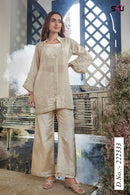 S4U by Shivali Festive Diaries Vol 28 Classic Champagne Embroidered Co-Ord Set