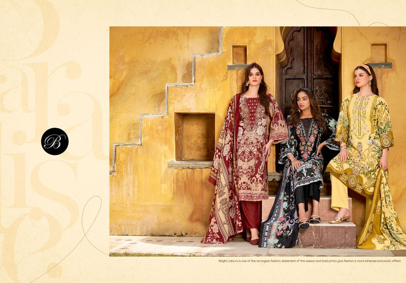 Belliza Naira Vol 121 Elegant Digital Print & Embroidered Cotton Suits