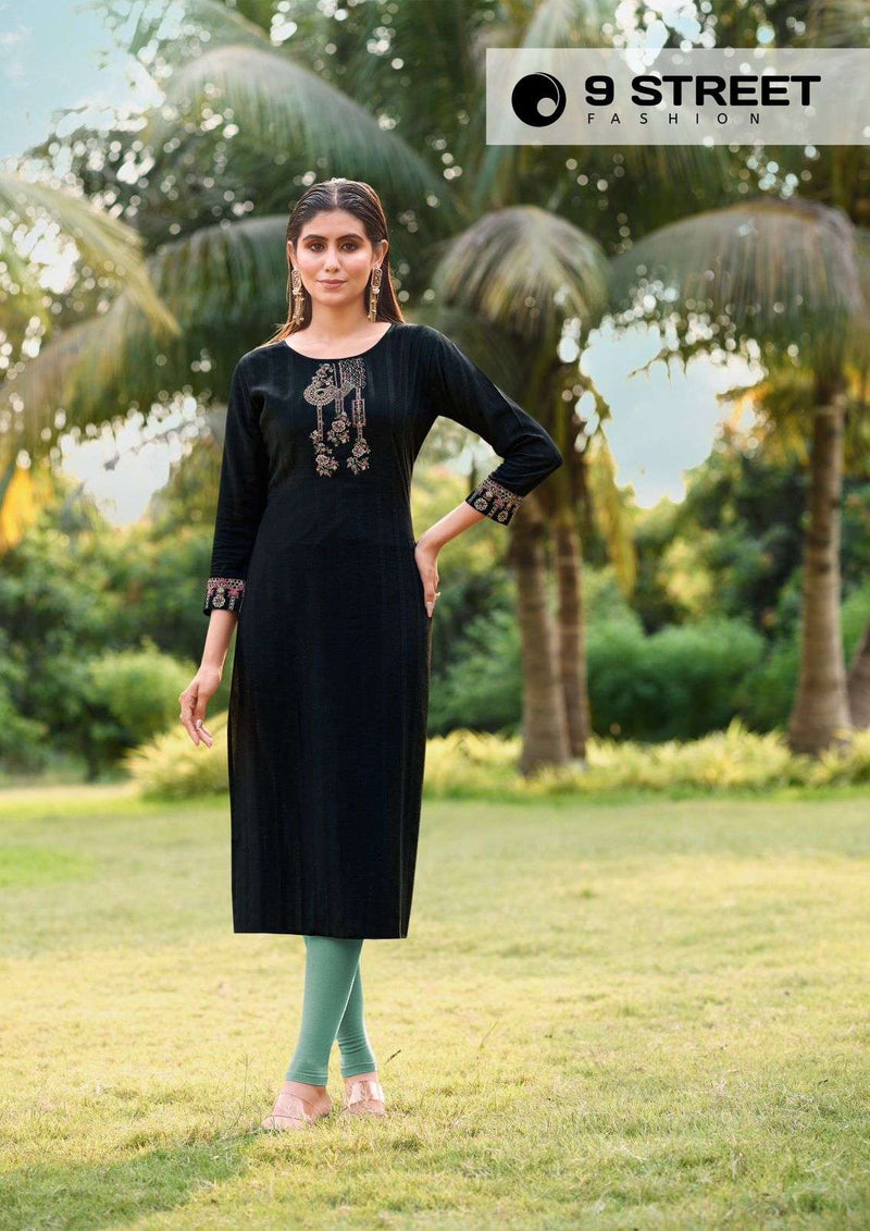 9 Street Aaradhya Rayon Fancy Daily Wear Designer Kurti