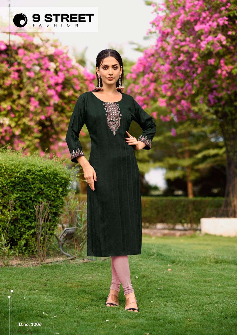 9 Street Aaradhya Rayon Fancy Daily Wear Designer Kurti