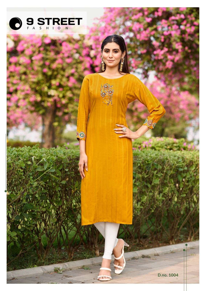 9 Street Aaradhya Rayon Fancy Daily Wear Designer Kurti