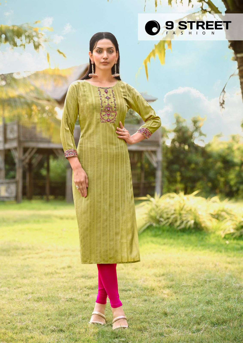 9 Street Aaradhya Rayon Fancy Daily Wear Designer Kurti