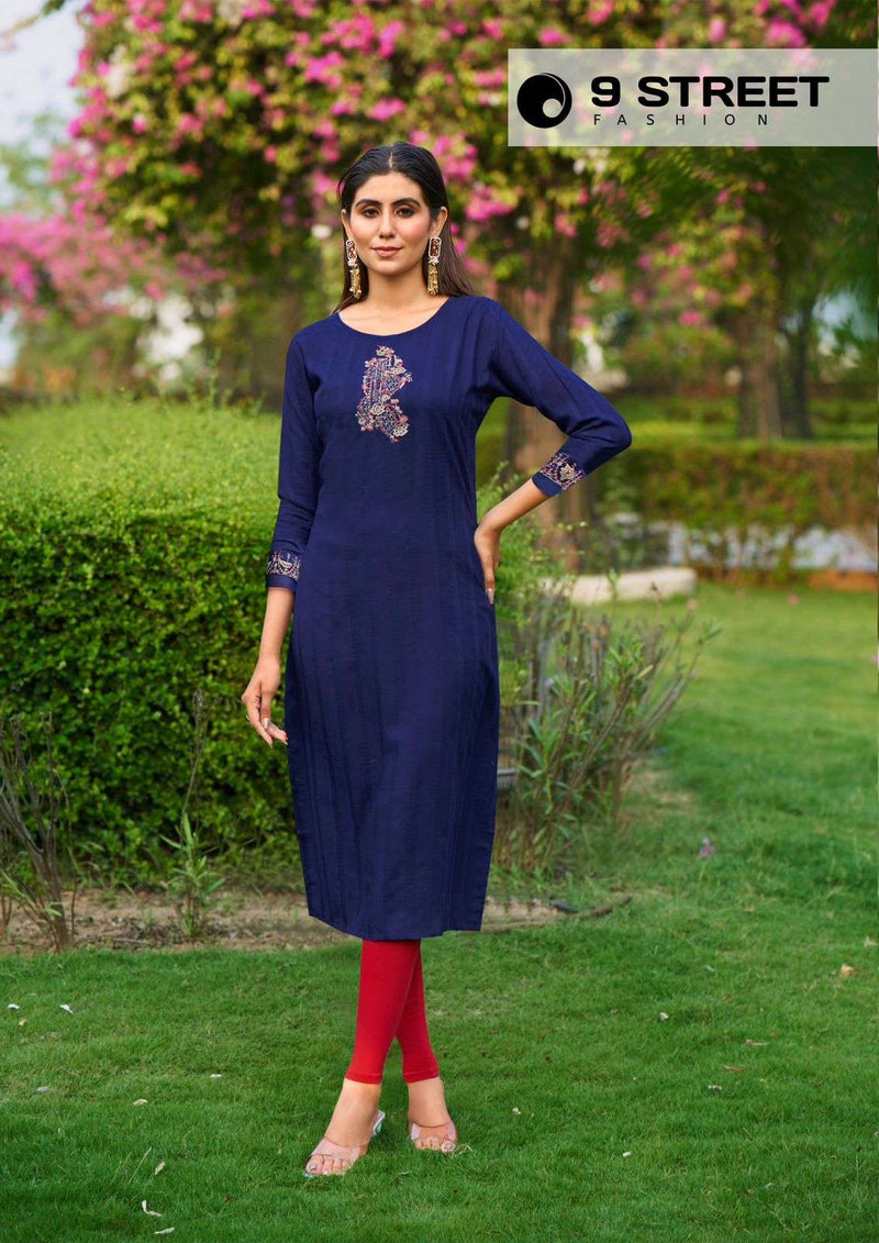 9 Street Aaradhya Rayon Fancy Daily Wear Designer Kurti