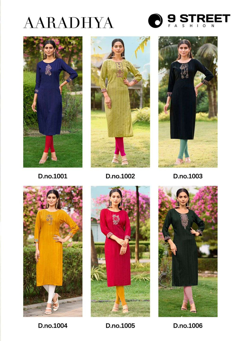 9 Street Aaradhya Rayon Fancy Daily Wear Designer Kurti