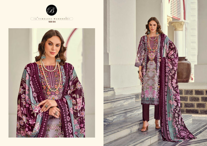 Belliza Designer Studio Naira Vol 84 Pure Cotton Digital Printed Embroidery Suit