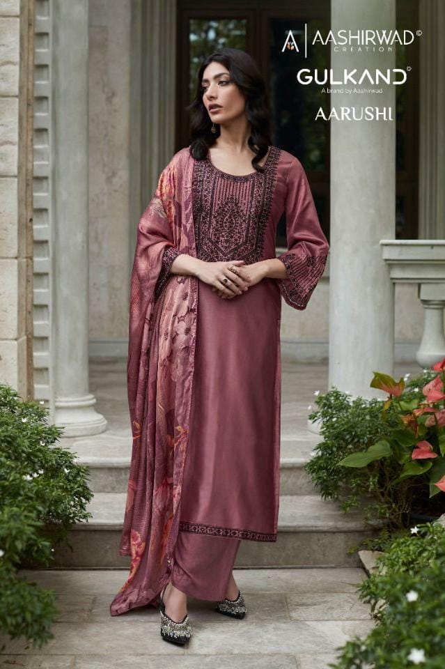 Aashirwad Creation Aarushi Silk Printed Designer Salwar Kameez