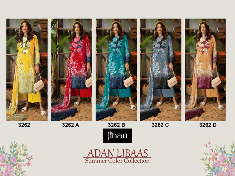 Jihan Adan Libaas Summer Color Collection Cotton Exclusive Embroidery Salwar Kameez