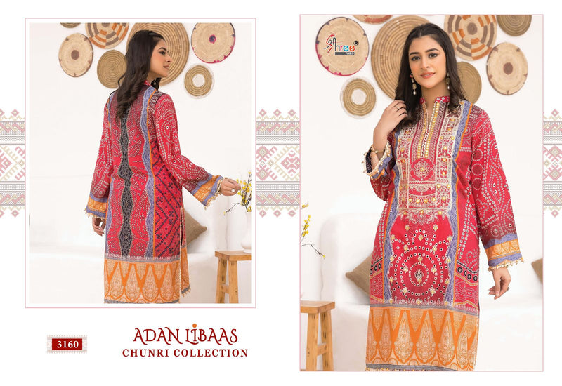 Shree Fabs Adan Libas Chunri Collection Cotton Print With Fancy Embroidery Suits