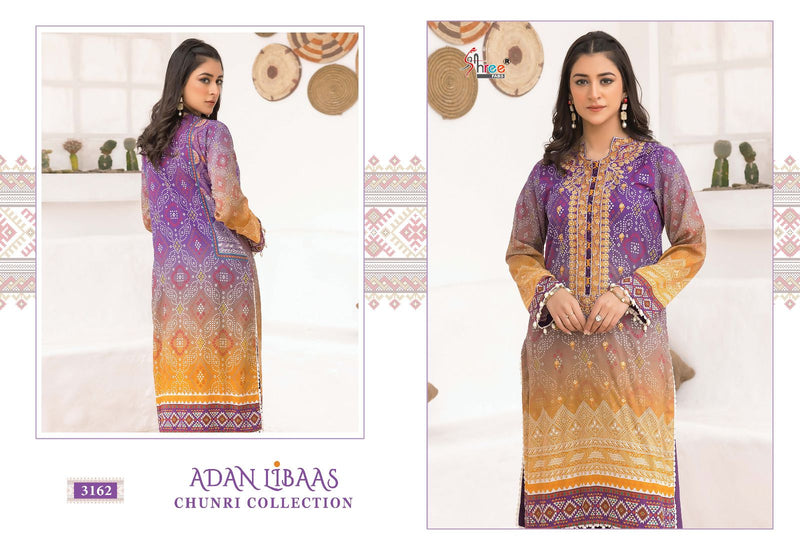 Shree Fabs Adan Libas Chunri Collection Cotton Print With Fancy Embroidery Suits