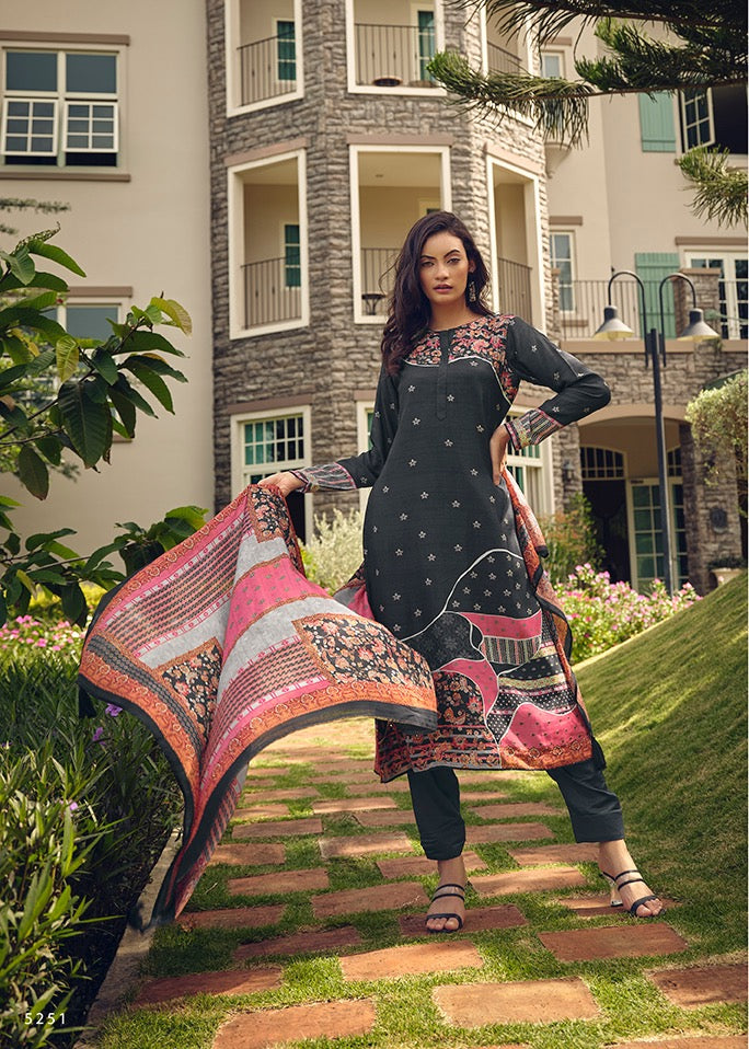 Prm Trendz Anjum Muslin Digital Print With Heavy Work Suits