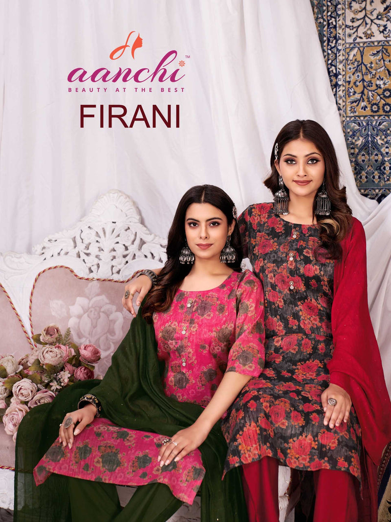 Aanchi Firani Silk Casual Wear Fancy Designer Set Of Pret Kurti