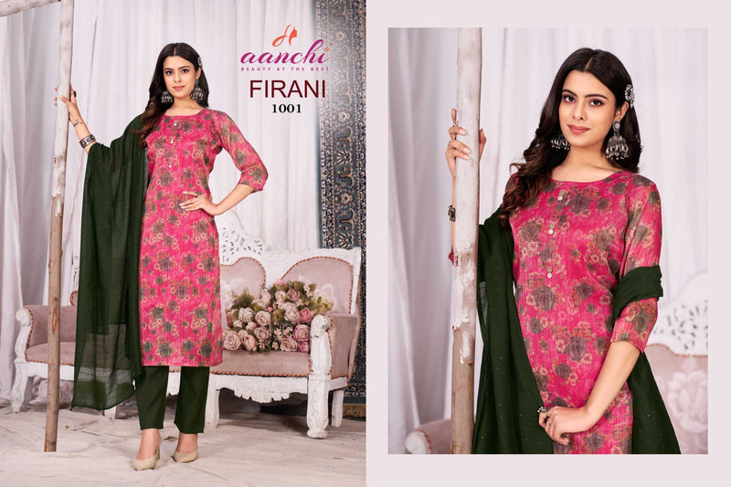 Aanchi Firani Silk Casual Wear Fancy Designer Set Of Pret Kurti