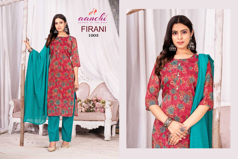 Aanchi Firani Silk Casual Wear Fancy Designer Set Of Pret Kurti