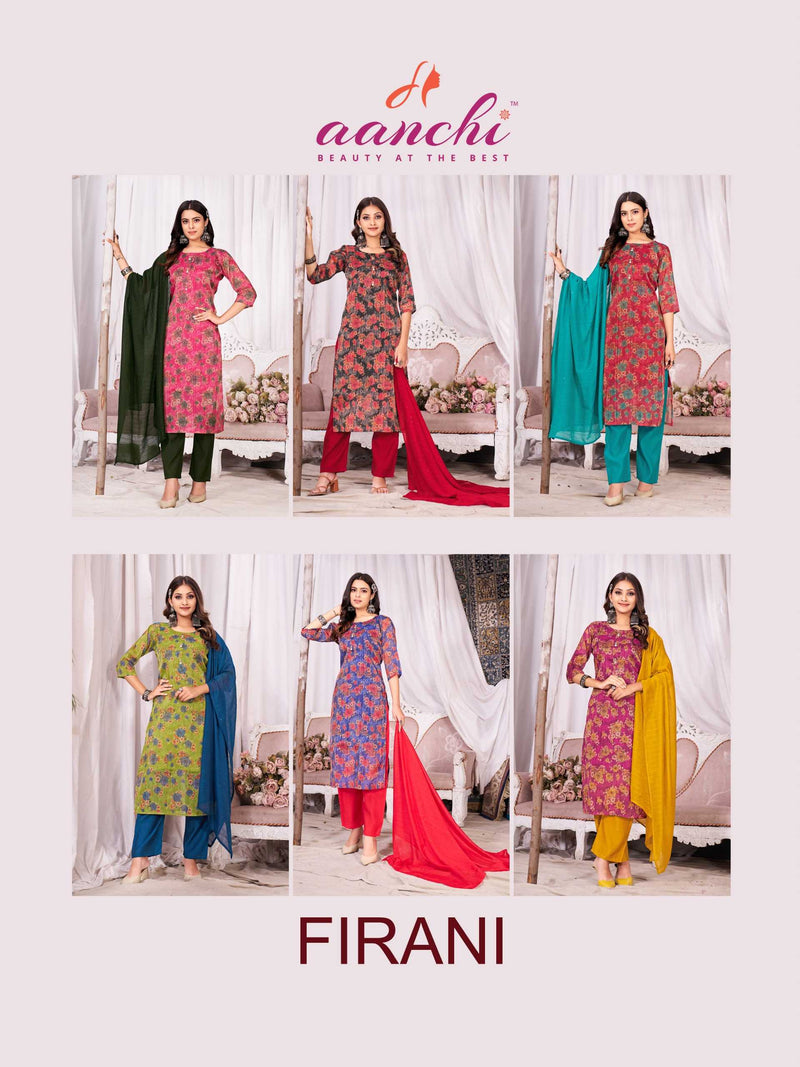 Aanchi Firani Silk Casual Wear Fancy Designer Set Of Pret Kurti