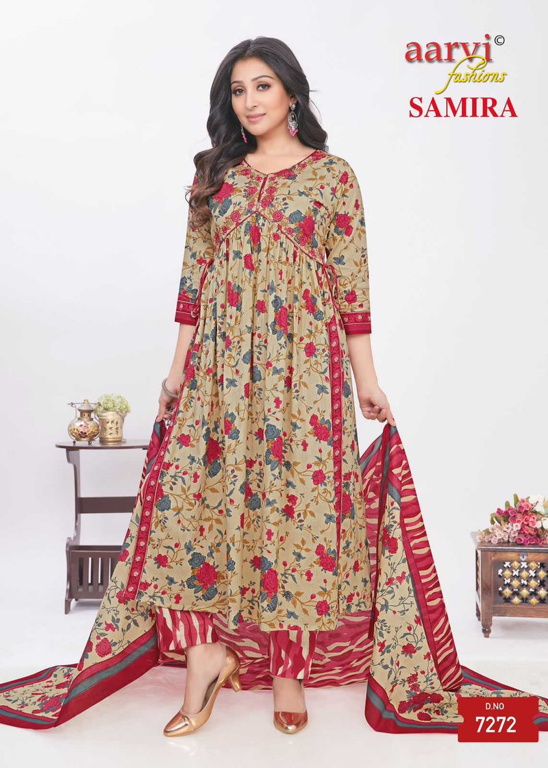 Aarvi Fashion Samira Vol 2 Fancy Naira And Alia Cut Embroidery Designer Combo Set Of Kurti