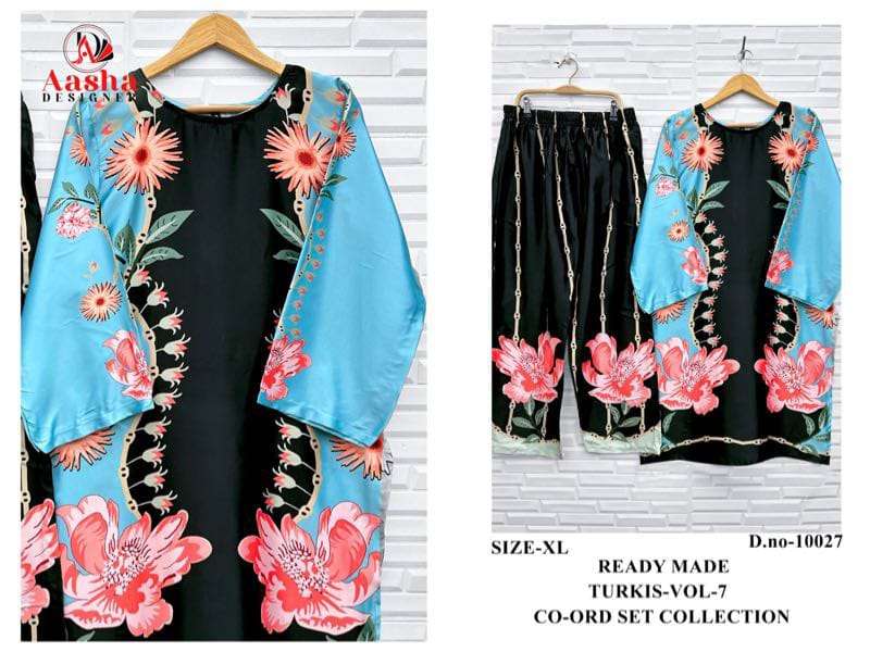 Aasha Designer Co Ord Set Modal Satin Designer Wear Pret Kurti
