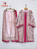 Aasha Designer Co Ord Set Modal Satin Designer Wear Pret Kurti