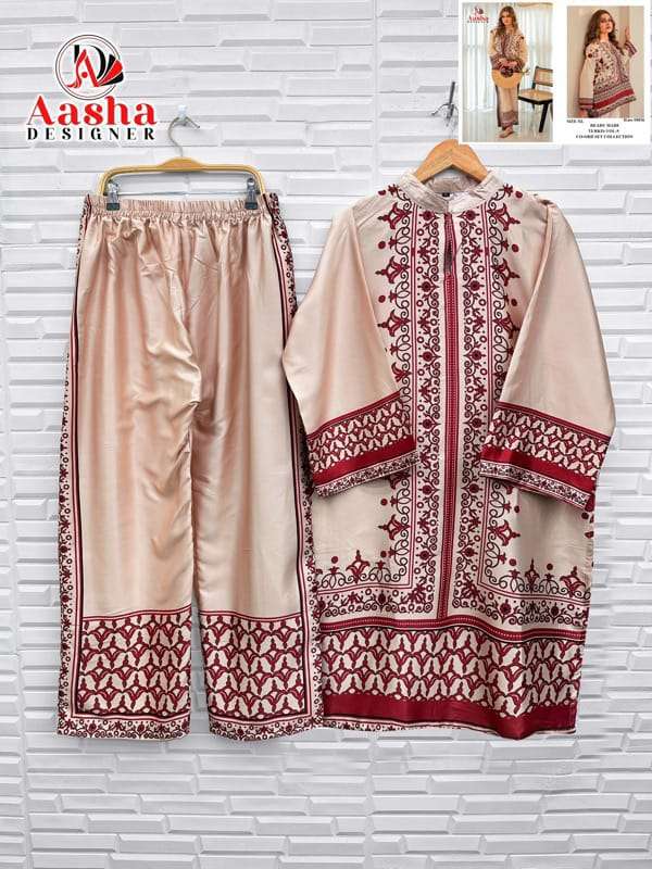 Aasha Designer Co Ord Set Modal Satin Designer Wear Pret Kurti