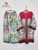 Aasha Designer Co Ord Set Modal Satin Designer Wear Pret Kurti