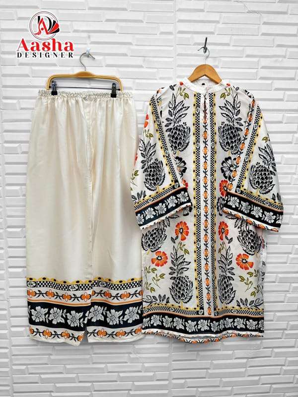 Aasha Designer Co Ord Set Modal Satin Designer Wear Pret Kurti