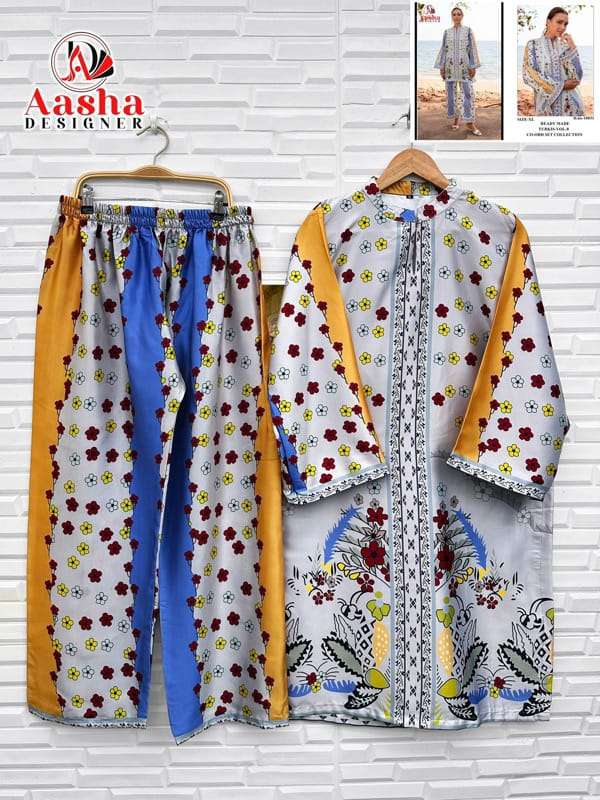 Aasha Designer Co Ord Set Modal Satin Designer Wear Pret Kurti