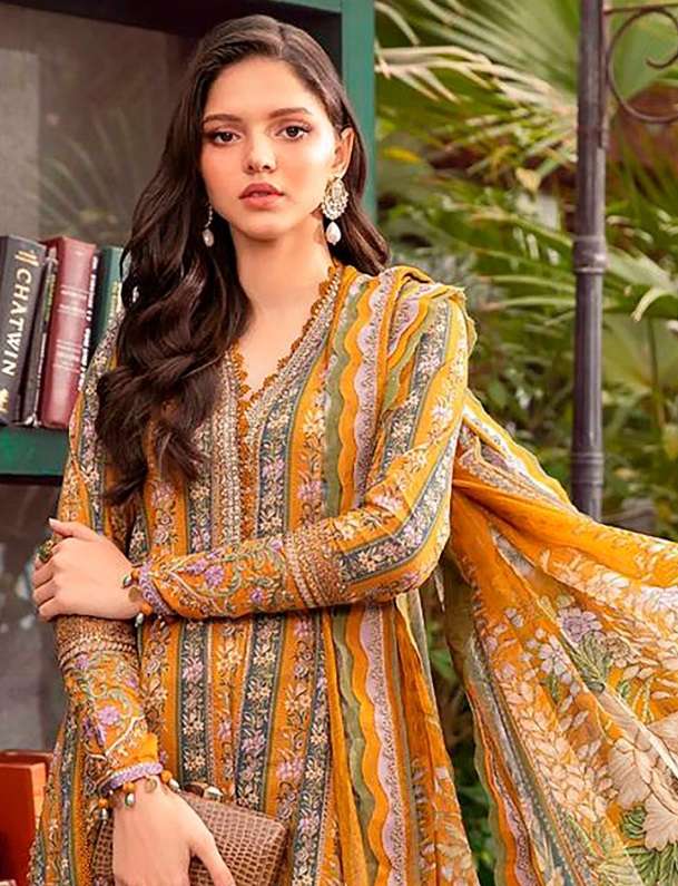 Aasha Designer D No 1077 Cotton Print With Heavy Embroidery Party Wear Salwar Kameez