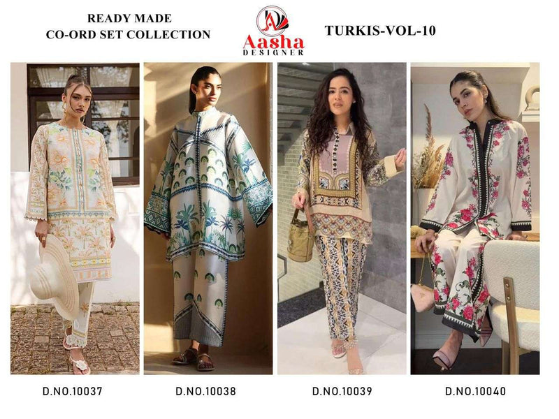 Aasha Designner 10037-10038-10039-10040 Modal Satin Pret Kurti