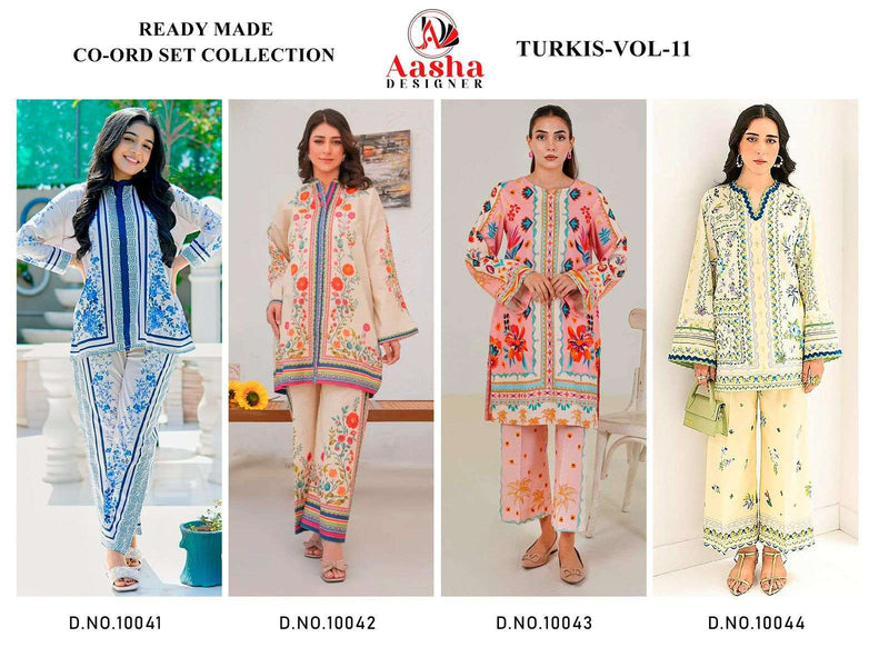 Aasha Designner 10041-10042-10043-10044 Modal Satin Pret Kurti
