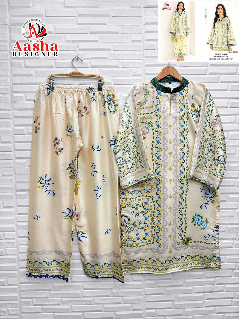 Aasha Designner 10041-10042-10043-10044 Modal Satin Pret Kurti