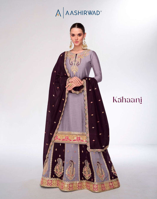 Aashirwad Creation Kahani Heavy Designer Wedding Wear Salwar Suit