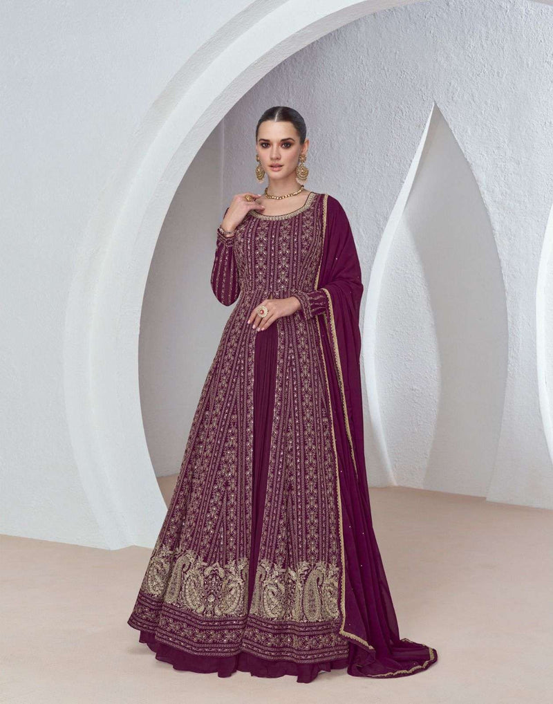 Aashirwad Creation Sabina Georgette Heavy Party Wear Dress