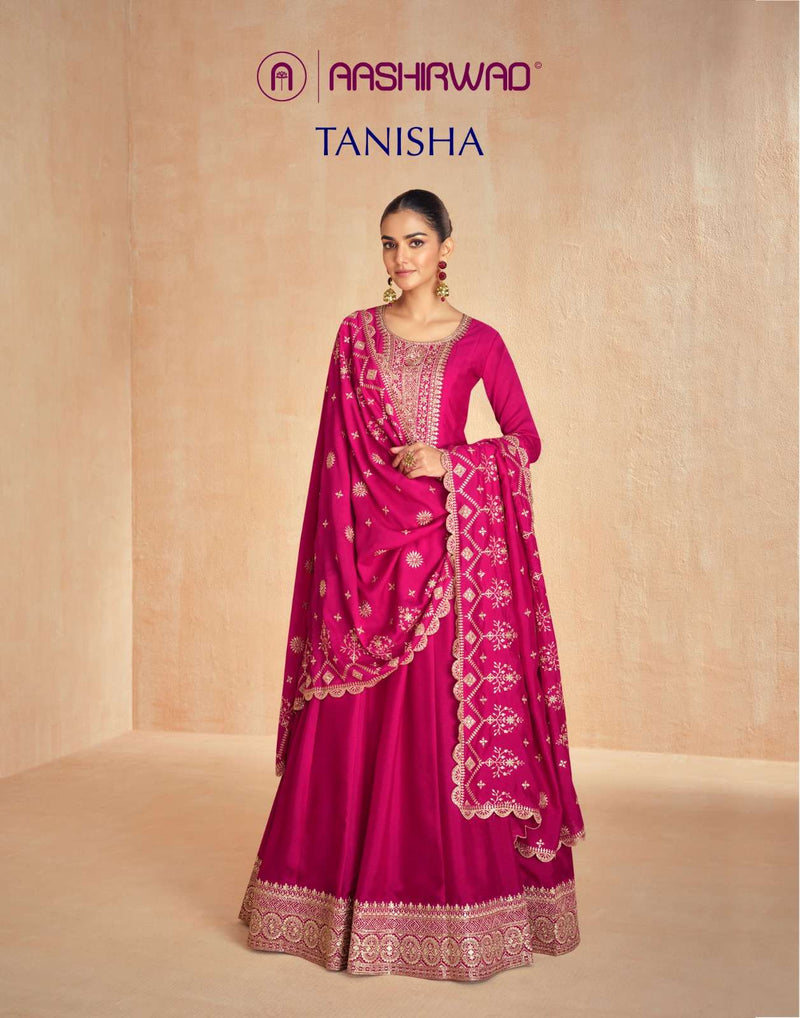 Aashirwad Creation Tanisha Premium Silk Designer Partywear Gown Collection