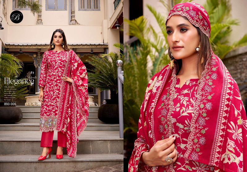 Abhira by Belliza Pure Cotton Digital Print Suit with Heavy Embroidery & Mal Mal Dupatta