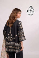 Al-Qasr Co-ord Set MA 227 – Luxury Turkish Dull Satin Co-ord with Heavy Chiffon Dupatta | New Launch 2025