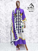 Al-Qasr Co-ord Set MA 227 – Luxury Turkish Dull Satin Co-ord with Heavy Chiffon Dupatta | New Launch 2025