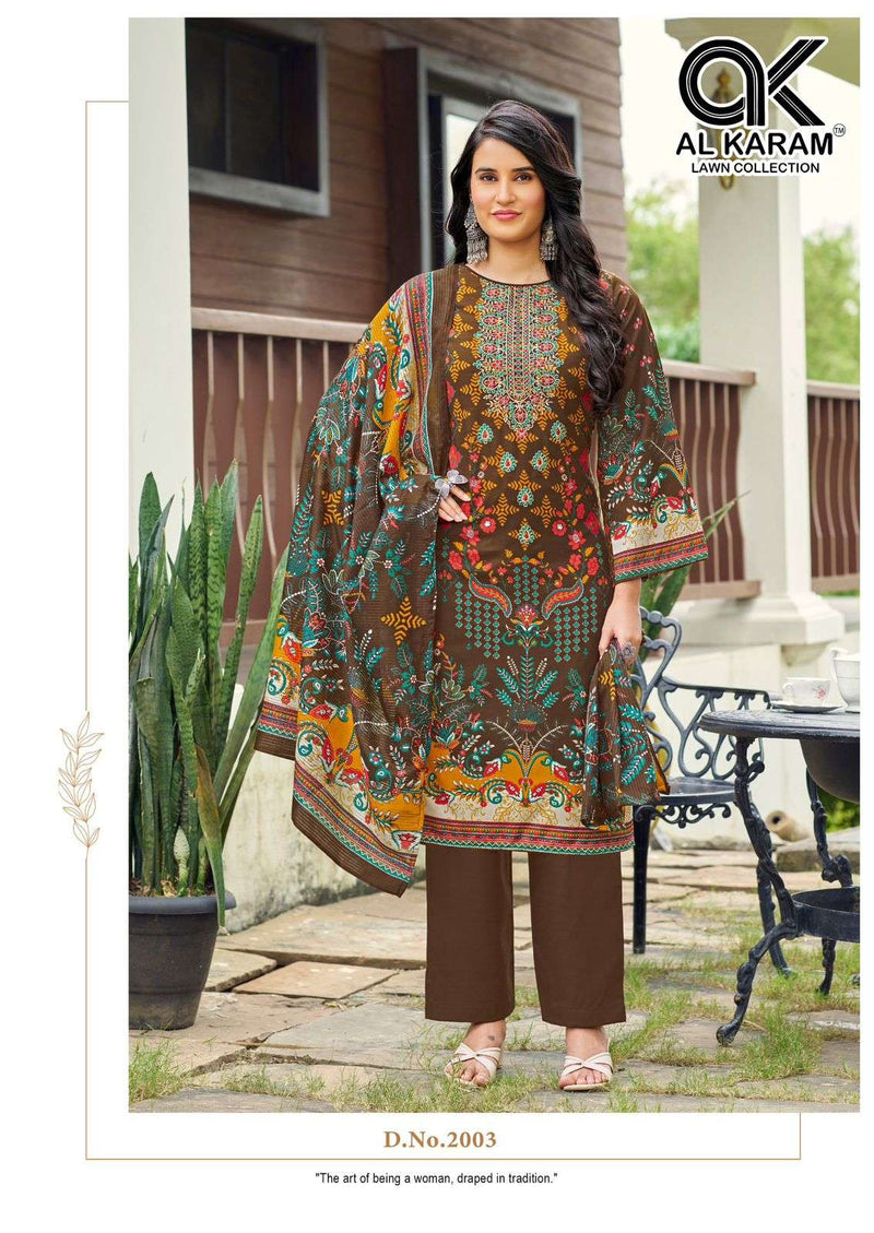 Al Karam Areeba Vol 2 Rayon Cotton Self Embroidered Work Salwar Kameez