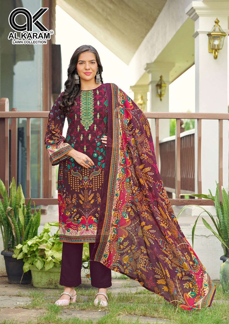 Al Karam Areeba Vol 2 Rayon Cotton Self Embroidered Work Salwar Kameez