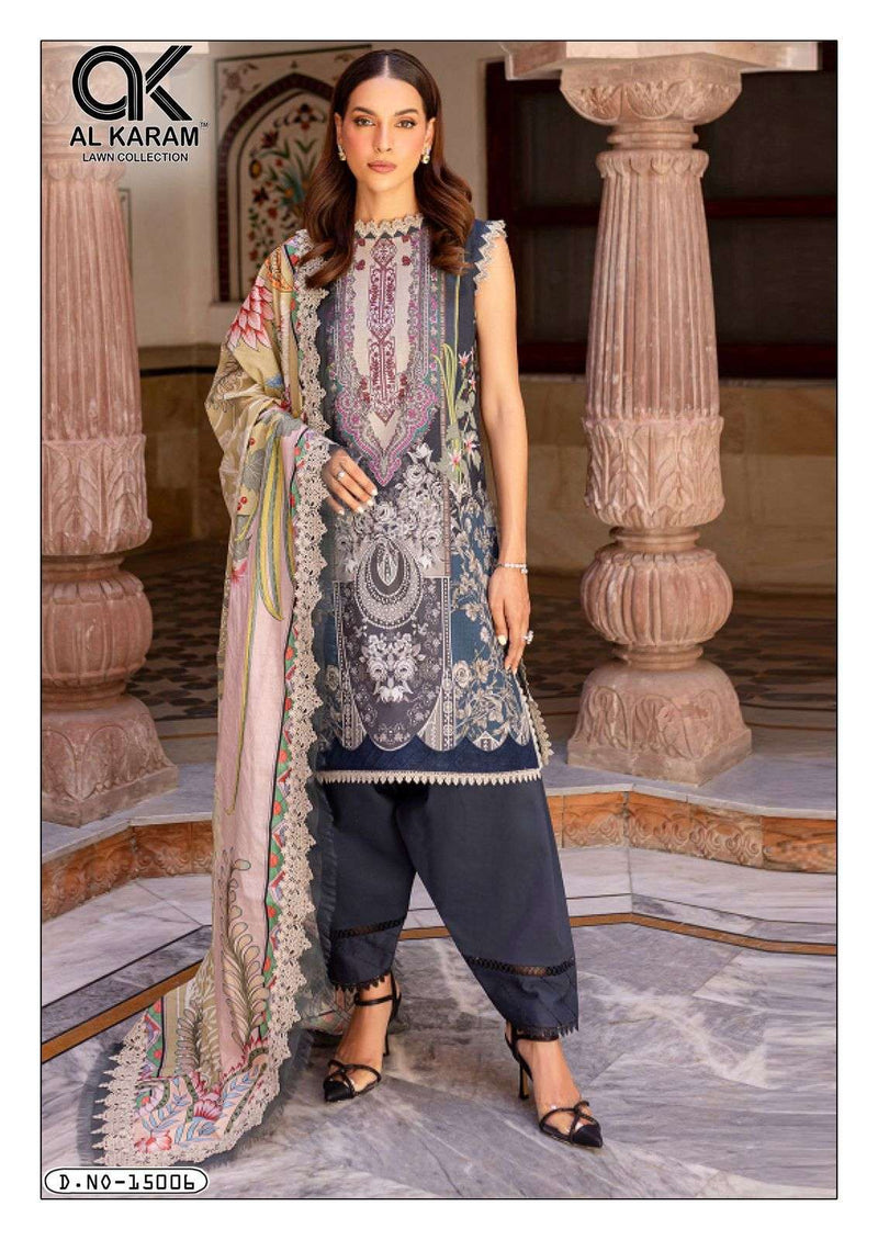 Al Karam Kesariya Vol 15 Pure Cambric Cotton Karachi Salwar Suit