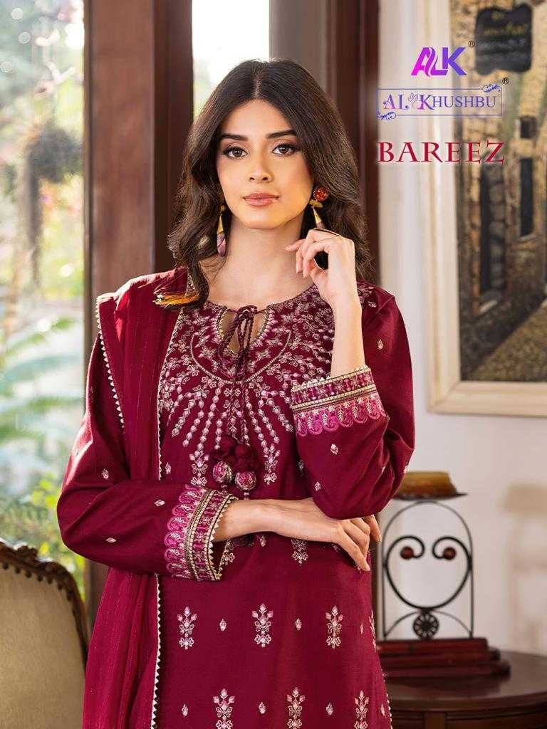 Al Khushbu Bareez Vol 1 4092-4094 Georgette Heavy Embroidery With Moti Pakistani Salwar Suit