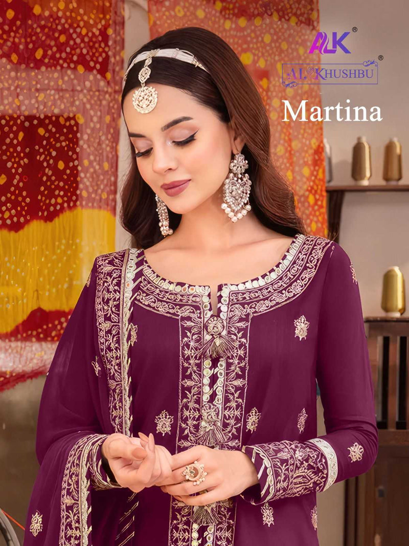 Al Khushbu Martina Georgette With Heavy Embroidery Designer Salwar Suit