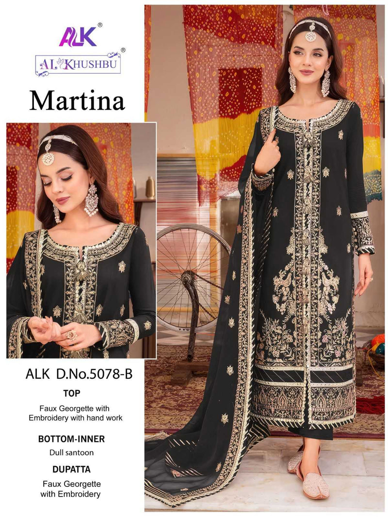 Al Khushbu Martina Georgette With Heavy Embroidery Designer Salwar Suit