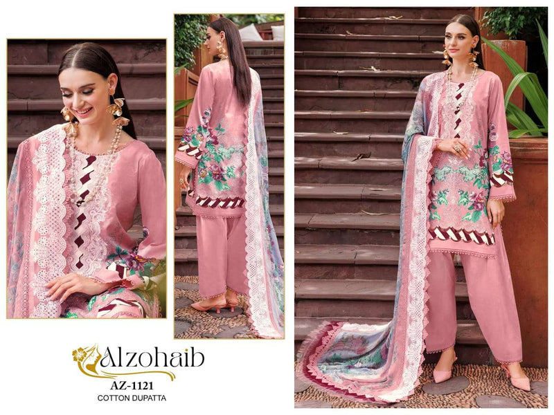 Al Zohaib Az 1116 11120 1121 1131 Pure Cotton Embroidered Work Salwar Suit